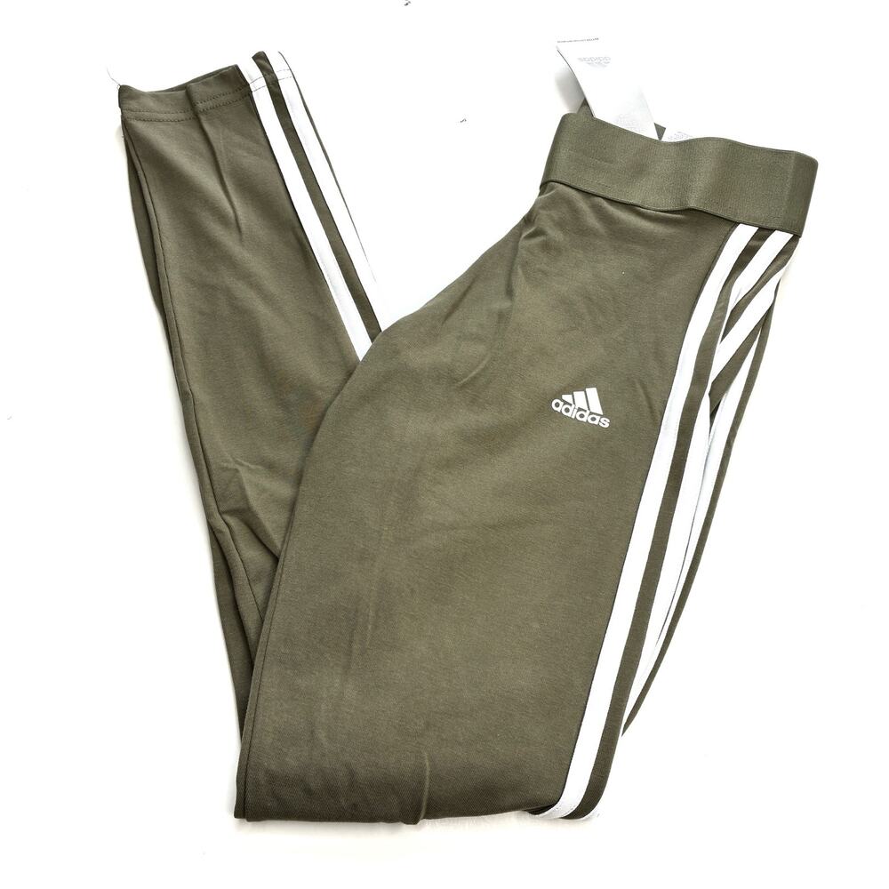 Adidas Green Tight Fit Mid Rise Full-Length Style Athletic Leggings NWT Womens S - Picture 1 of 10